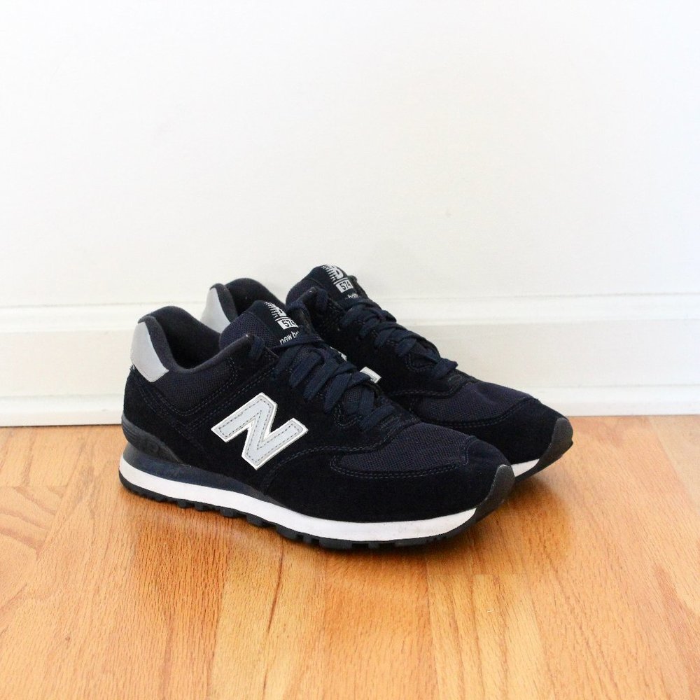 New Balance Encap 574 Navy Blue Suede Sneakers Gem